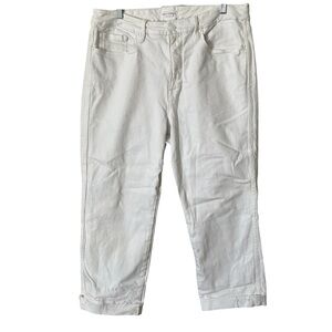 Good American White Straight Leg Raw Hemline Jeans Womens Size 16